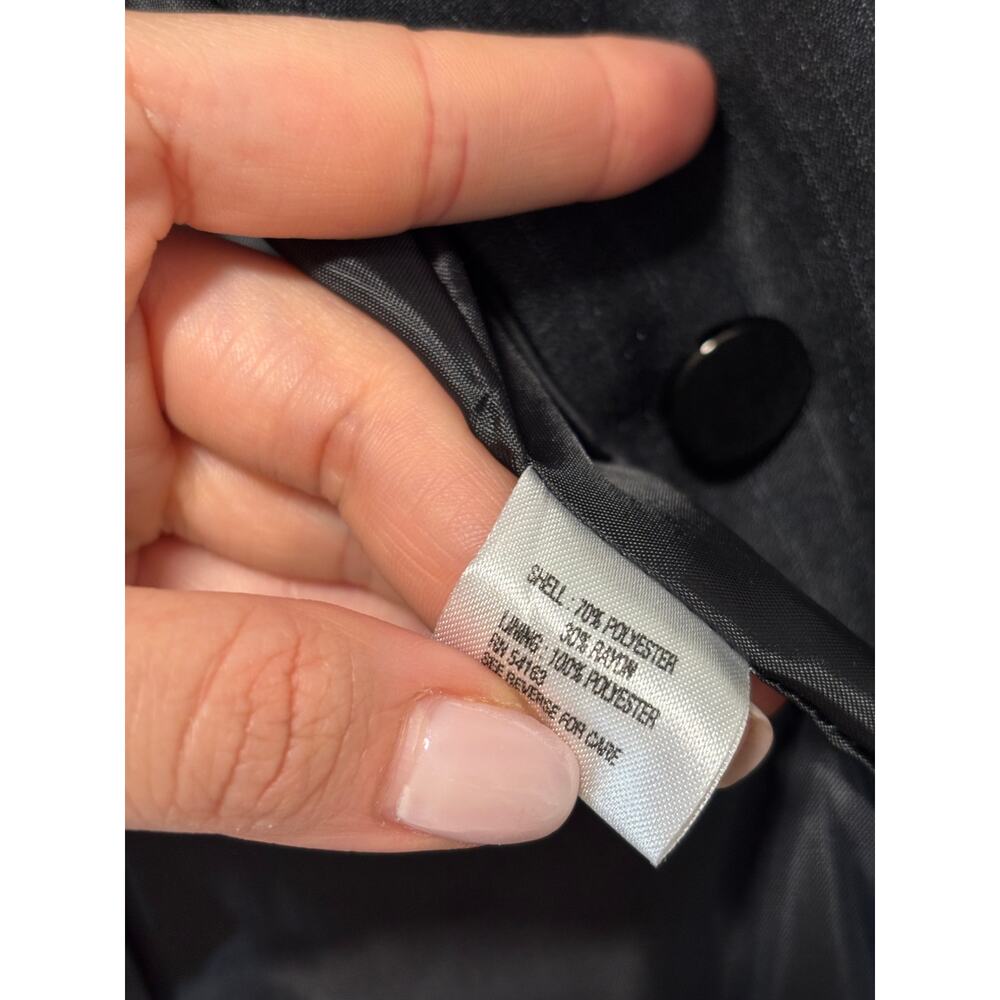 Calvin Klein Dark Gray Pinstripe Blazer Size 2 - Picture 10 of 11